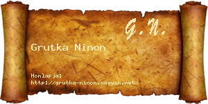 Grutka Ninon névjegykártya